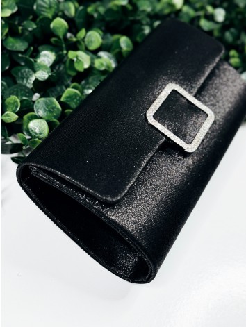 Dámska čierna spoločenská kabelka s remienkom Loza