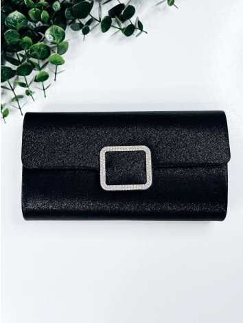 Dámska čierna spoločenská kabelka s remienkom Loza