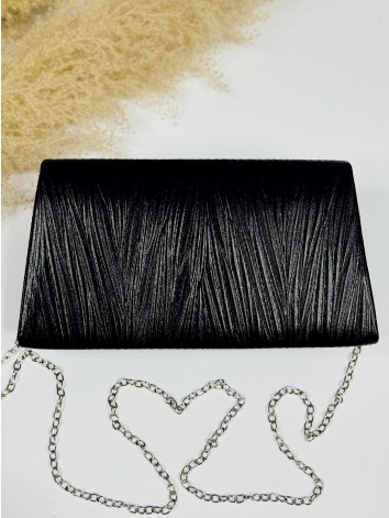 Dámska čierna spoločenská kabelka s remienkom Reia