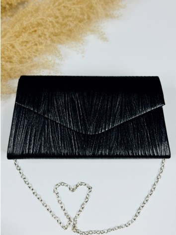 Dámska čierna spoločenská kabelka s remienkom Reia