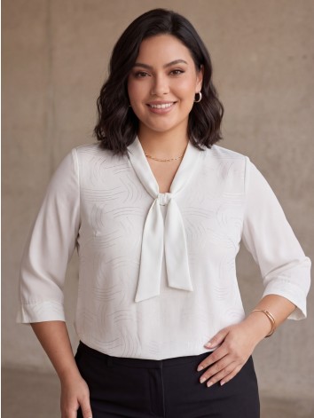 Dámska elegantná biela blúzka aj pre moletky