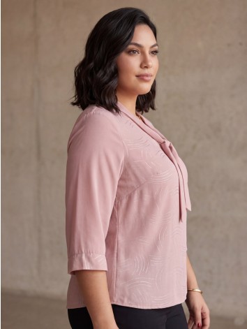 Dámska elegantná ružová blúzka aj pre moletky