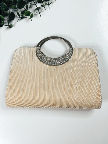 Dámska elegantná spoločenská béžová kabelka