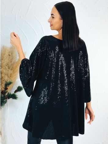 Dámska flitrovaná tunika alebo šaty aj pre moletky - čierna