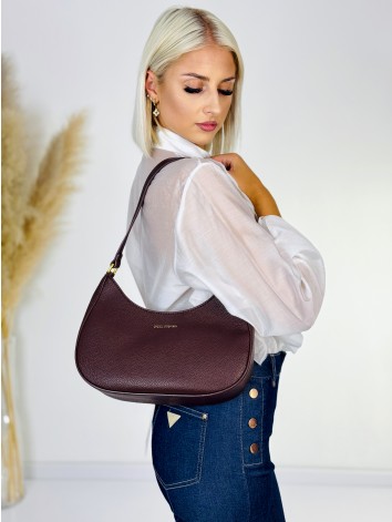 Dámska hnedá crossbody kabelka s remienkom