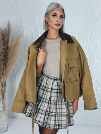 Dámska hnedá oversize bunda s vreckom