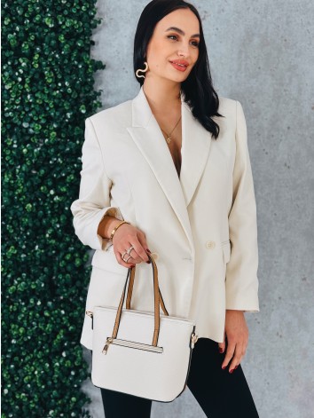 Dámska malá kabelka s remienkom - béžová MF