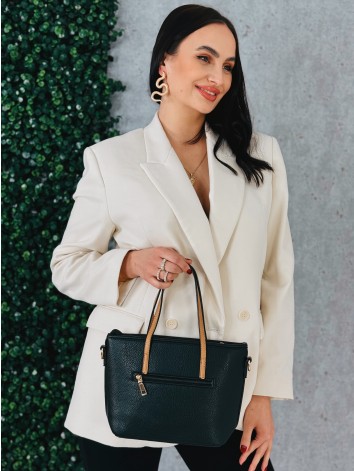 Dámska malá kabelka s remienkom - čierna MF