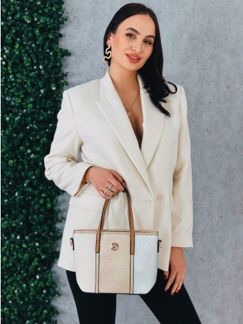 Dámska malá kabelka s remienkom - zlatá MF