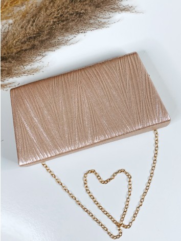 Dámska medená spoločenská kabelka s remienkom Reia