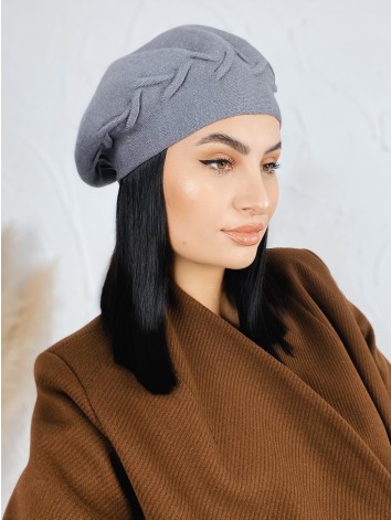 Dámska sivá elegantná baretka Paris