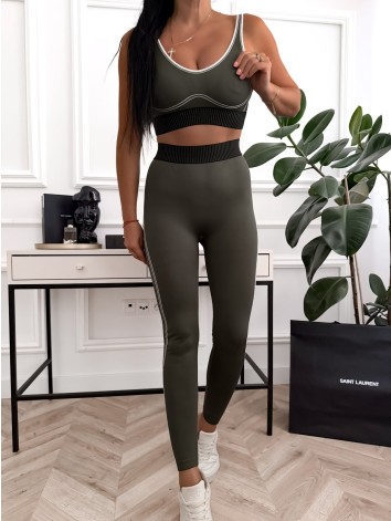 Dámska športová formujúca súprava - khaki