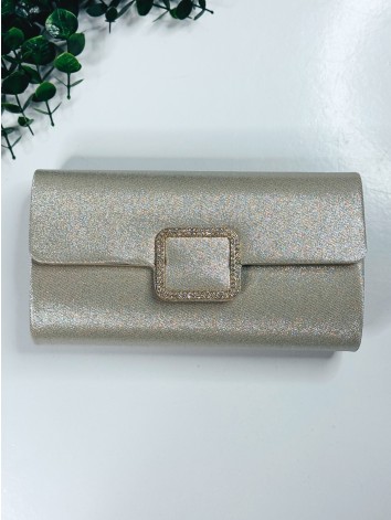 Dámska zlatá spoločenská kabelka s remienkom Loza