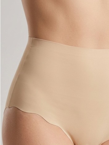 Dámske béžové elastické sťahovacie prádlo s vlnkovým efektom