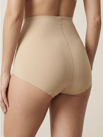 Dámske béžové elastické sťahovacie prádlo s vysokým pásom