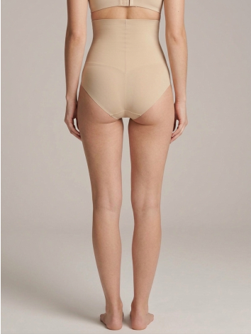 Dámske béžové elastické sťahovacie prádlo s vysokým pásom Lorena