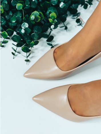 Dámske béžové matné lodičky