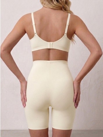 Dámske béžové sťahovacie prádlo s čipkou a vysokým pásom