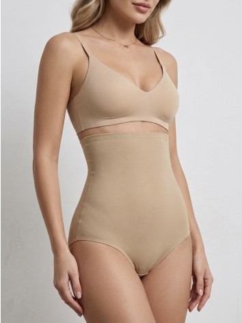 Dámske béžové sťahovacie prádlo s vysokým pásom