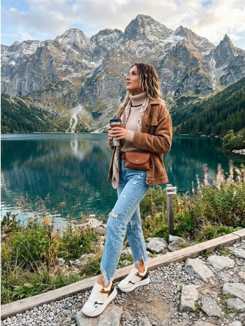 Dámske béžové tenisky na platforme NK