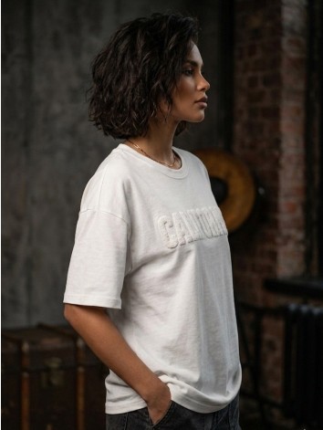 Dámske biele bavlnené oversize tričko CALIFORNIA