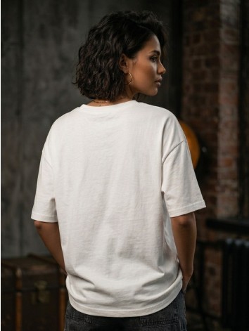 Dámske biele bavlnené oversize tričko CALIFORNIA