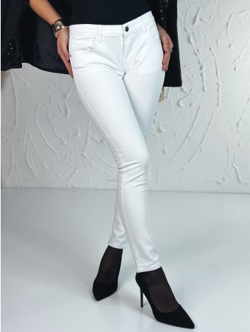 Dámske biele rifle s nízkym sedom