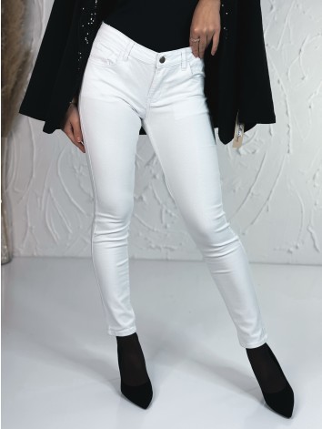 Dámske biele rifle s nízkym sedom