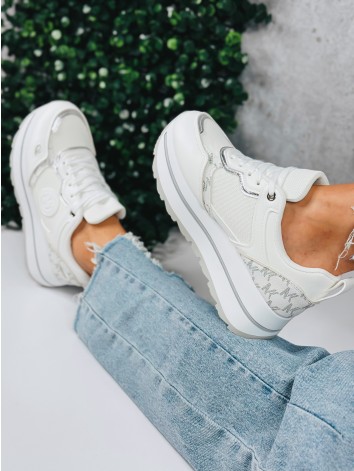 Dámske biele tenisky na platforme NK