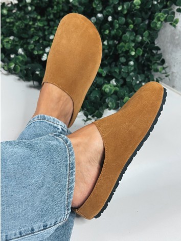 Dámske camel mules šľapky