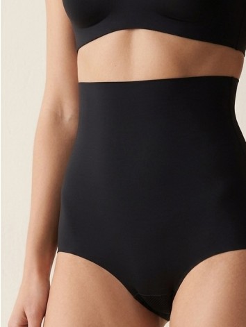 Dámske čierne elastické sťahovacie prádlo s vysokým pásom