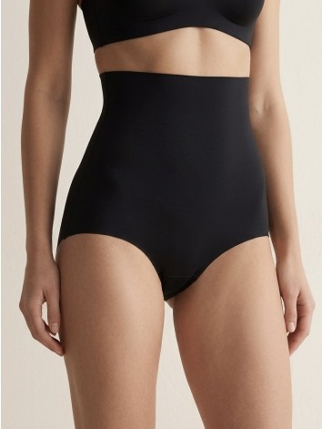 Dámske čierne elastické sťahovacie prádlo s vysokým pásom