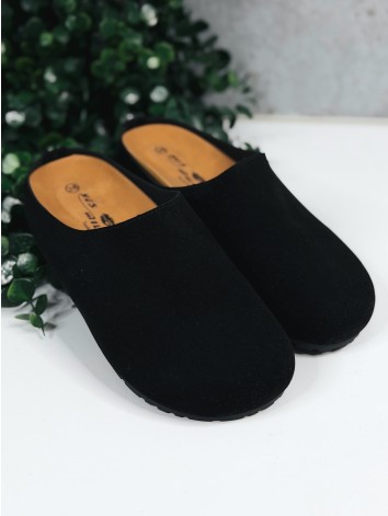 Dámske čierne mules šľapky