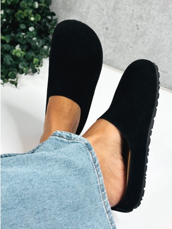 Dámske čierne mules šľapky