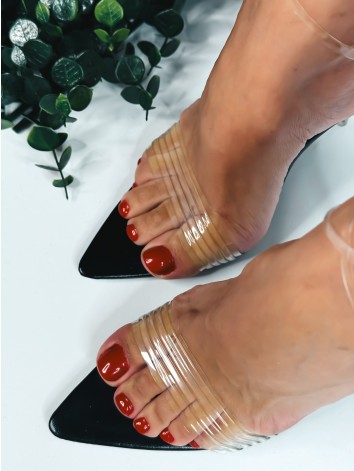 Dámske čierne sandále so šnurovačkou Lisa