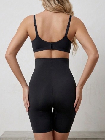 Dámske čierne sťahovacie prádlo s čipkou a vysokým pásom