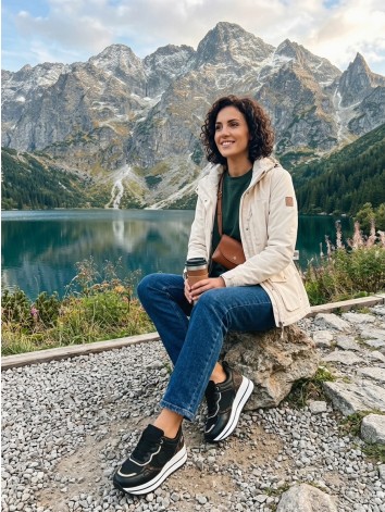 Dámske čierne tenisky na platforme NK