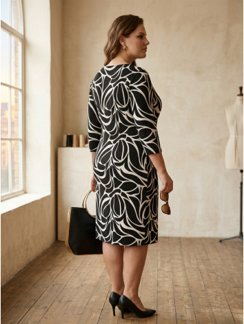 Dámske čierno-biele spoločenské šaty pre moletky Melanna