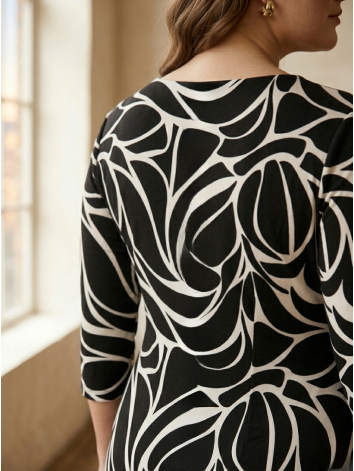 Dámske čierno-biele spoločenské šaty pre moletky Melanna