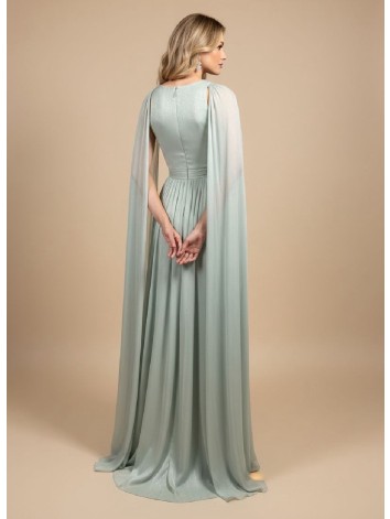 Dámske elegantné lesklé zelené spoločenské šaty