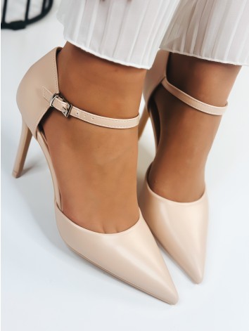 Dámske elegantné matné béžové sandále