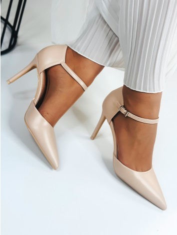 Dámske elegantné matné béžové sandále