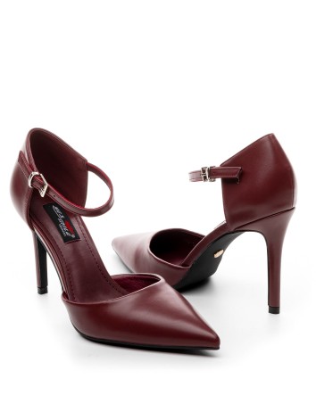 Dámske elegantné matné bordové sandále