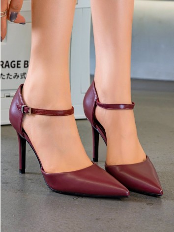 Dámske elegantné matné bordové sandále