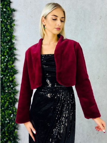 Dámske krátke bordové bolero Lusia