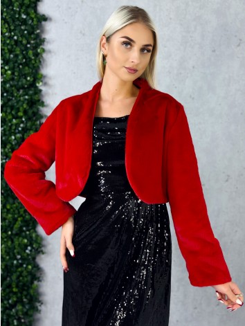 Dámske krátke červené bolero Lusia