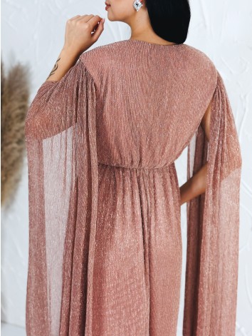 Dámske krátke spoločenské šaty s opaskom - ružové