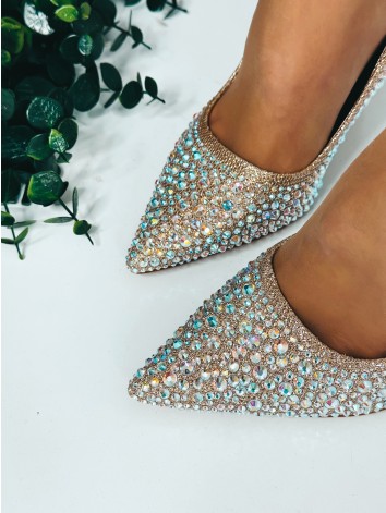 Dámske luxusné lodičky s ozdobnými kamienkami