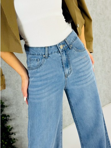 Dámske široké letné rifle s vysokým pásom Lungia