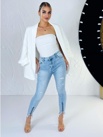 Dámske slim push-up rifle so zipsami aj pre moletky